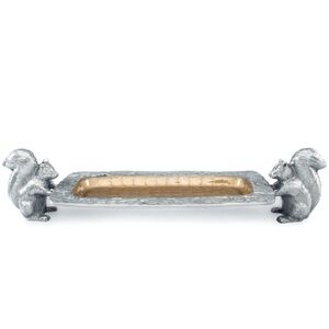 Julia Knight Squirrel 21" Centerpiece Tray Toffee Mother of Pearl